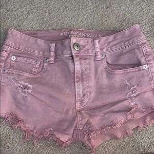 American Eagle light pink/ purple jean short